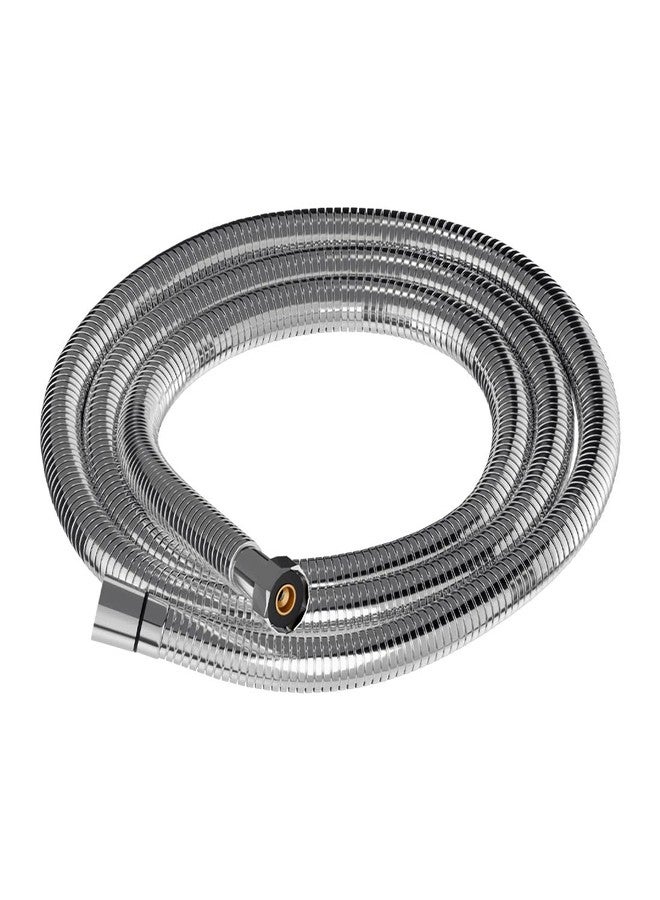 Lorazzo Stainless Steel 304 grade Hose Pipe- 60 inches (1.5 meter) long | Flexible | Compatible with hand shower & health faucet | Chrome color | With brass nuts and inserts (1-year warranty) - Image 1